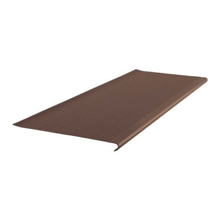 Roppe Vinyl Light Duty Ribbed Stair Tread Round Nose 12.34in x 48in Light Brown 48172P147